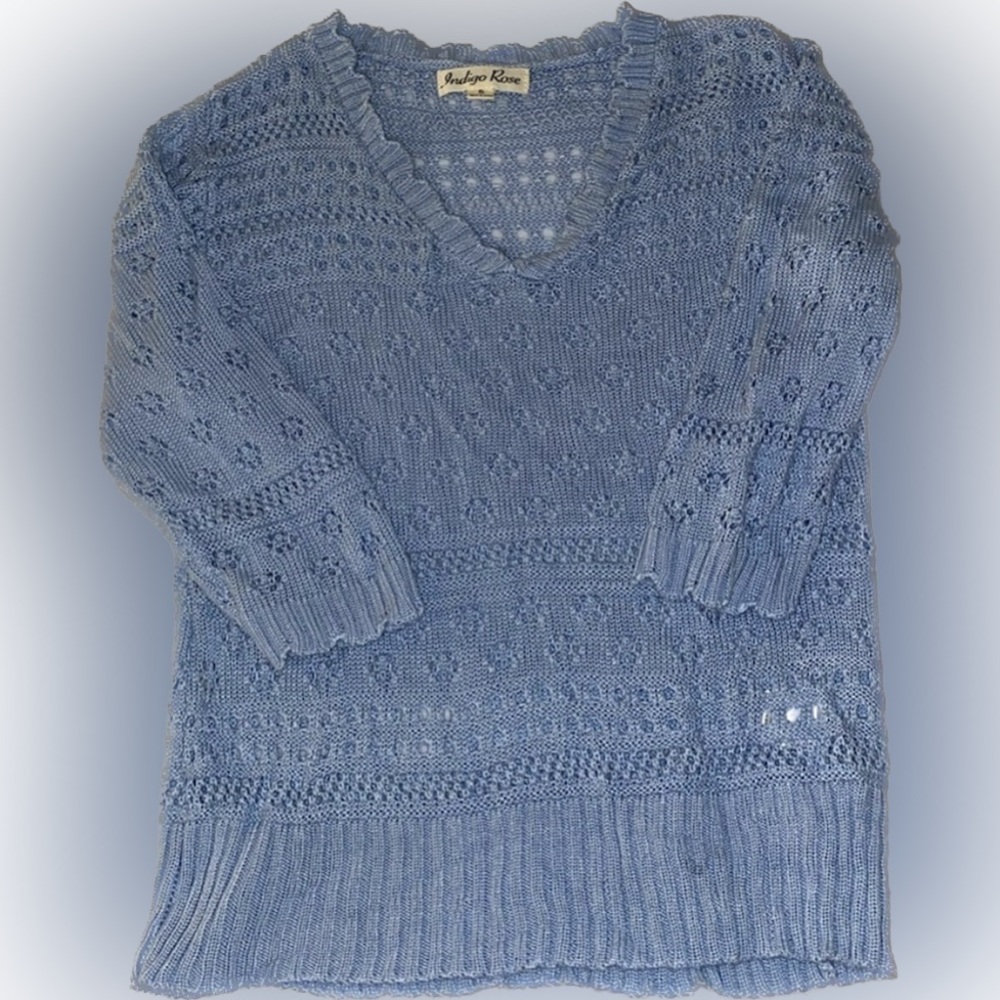 Blue crochet top